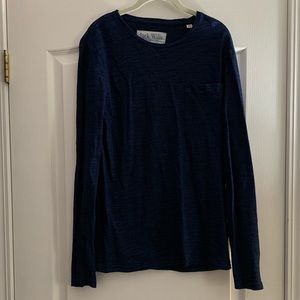 Jack Wills men’s blue heathered long sleeve shirt